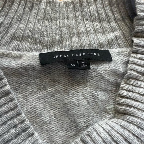 Skull Cashmere By 360 Cashmere Drew Skull Sweater Grey XS - Picture 3 of 5